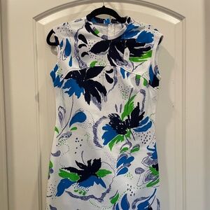 Blue & Green Floral Vintage Dress